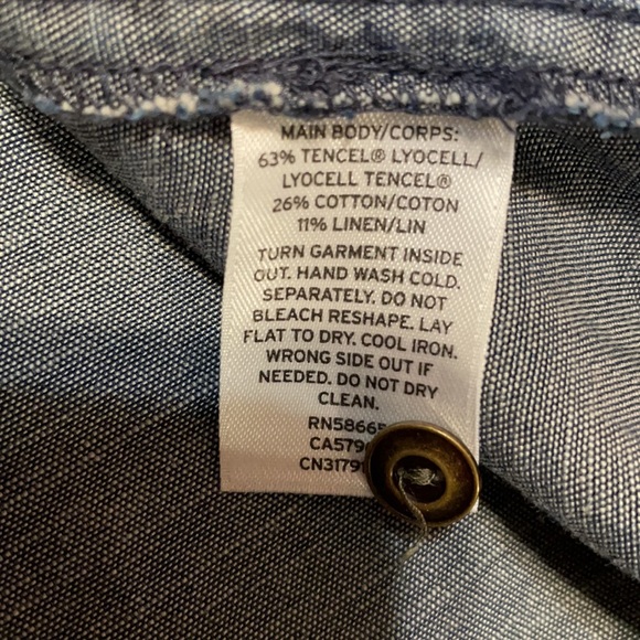 Soft Denim Button Up Dress M NWOT - Picture 7 of 7